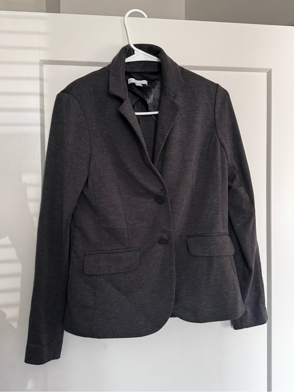 New York & Company Charcoal Gray Tailored Blazer